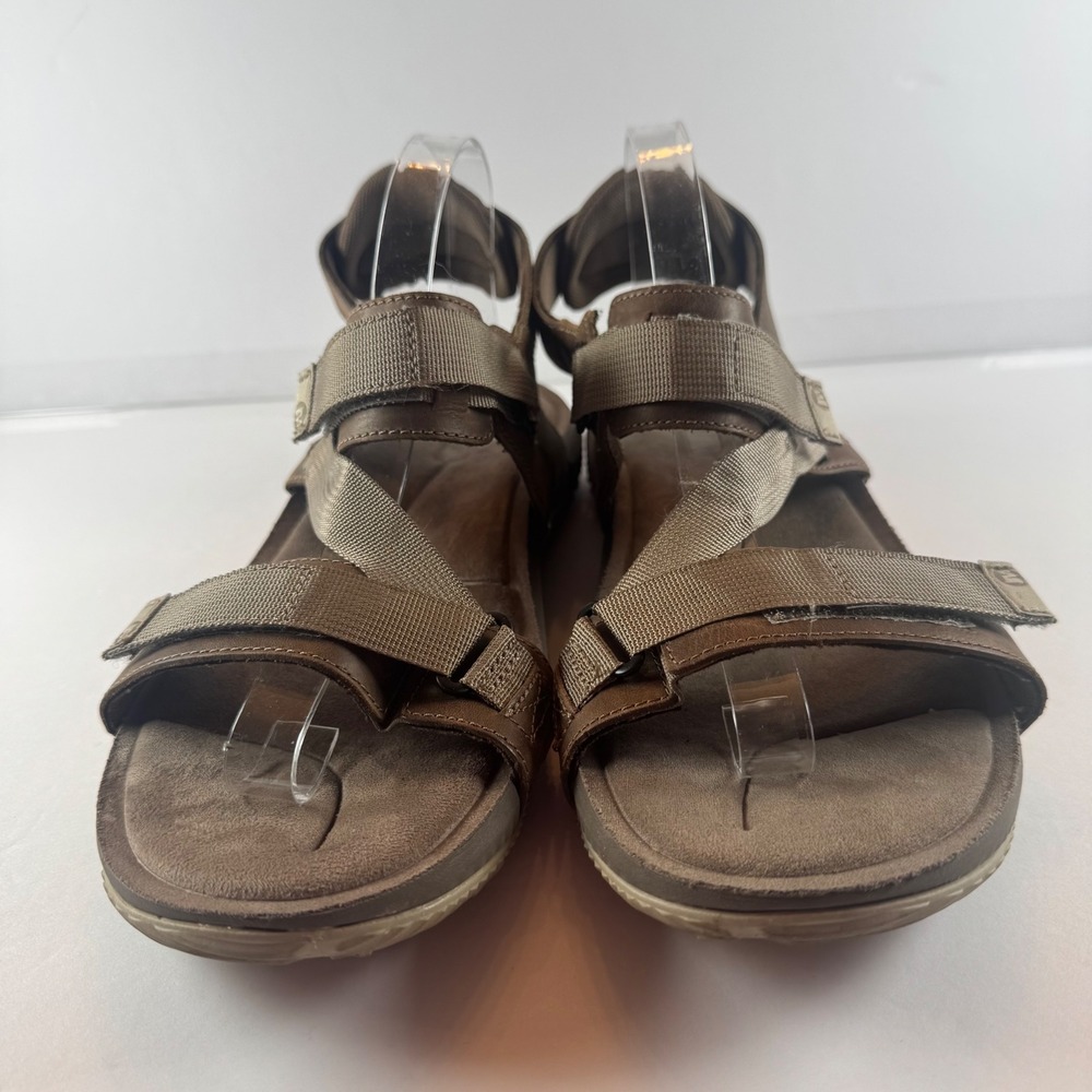 Merrell Men Brown Leather Hiking Sandals J91513 Size 11 Adjustable Straps